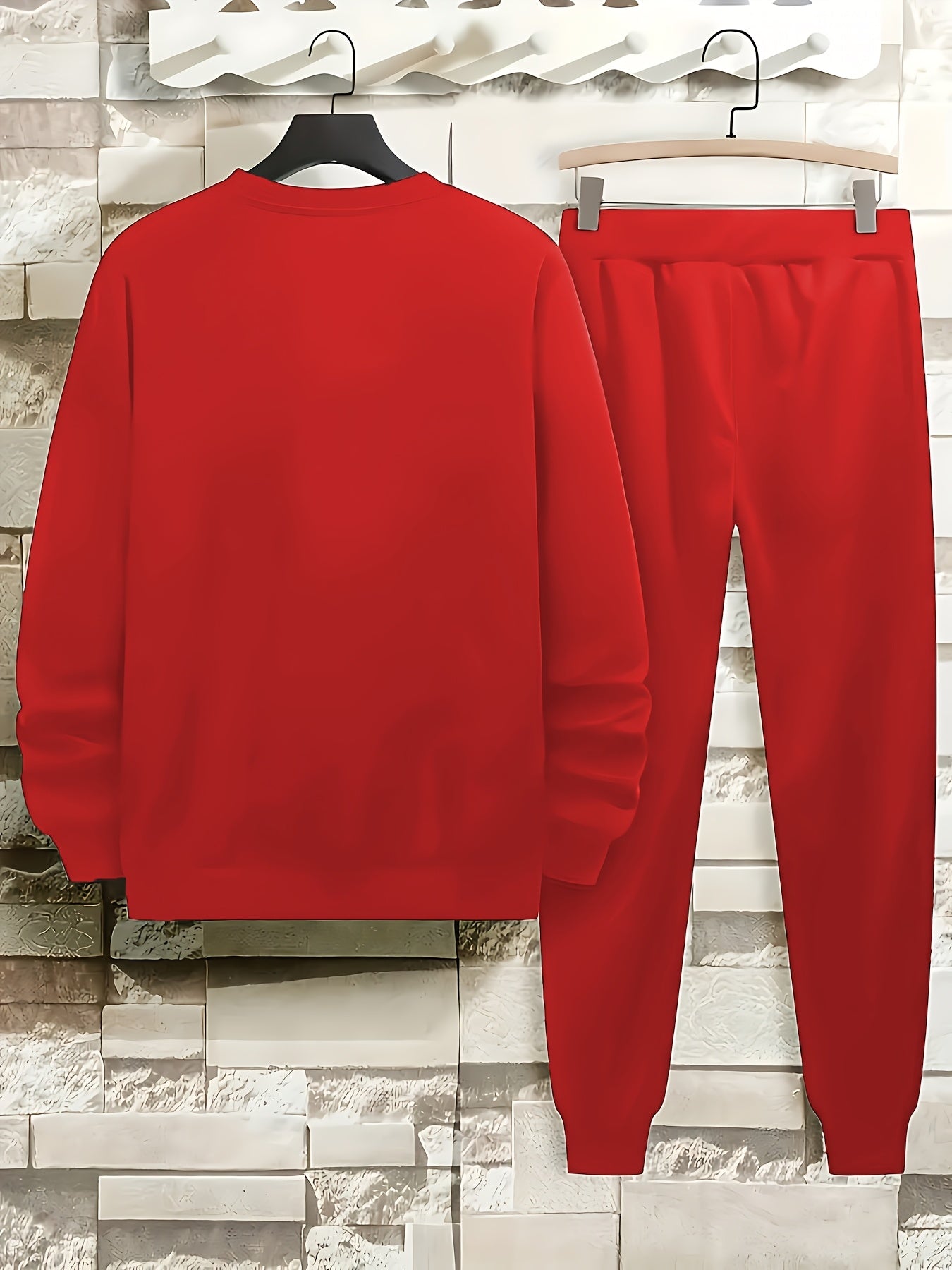 Print Men's Two-piece Set Trendy Clothing Printed Hoodie Two-piece Set Sweatshirt and Pants Sweatshirt and Jogging Pants Set