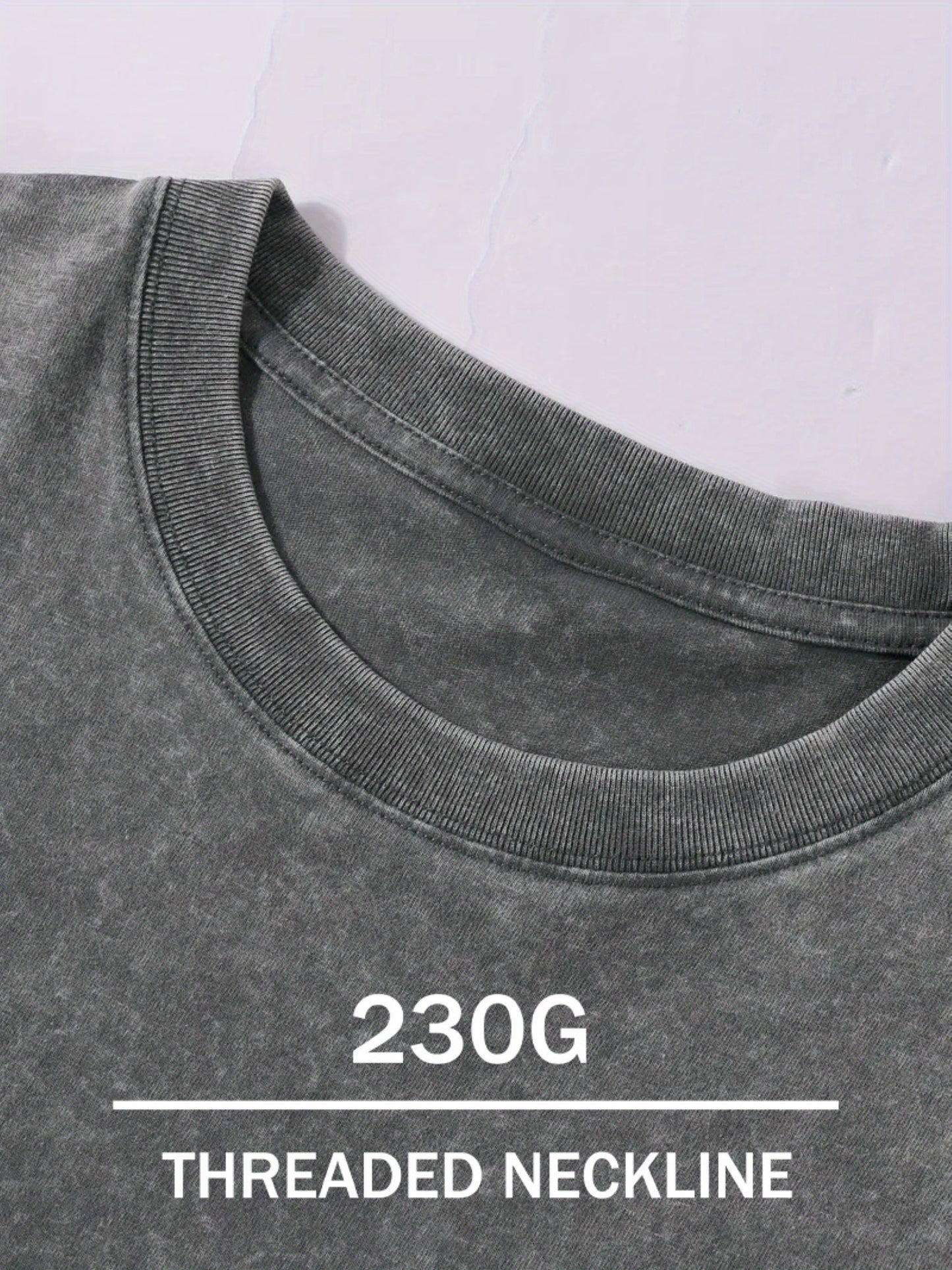 Vintage Cotton Casual Set - 230g Thick Pure Cotton T-Shirt, 290g Washed Shorts - Comfortable, Breathable, Summer Essential