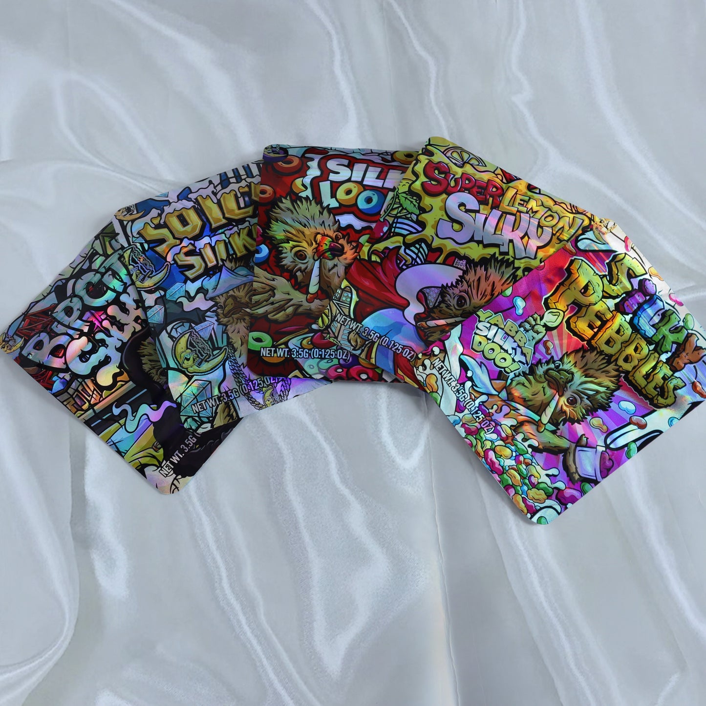 100pcs Assorted Mylar Bags - Resealable, Waterproof & Odor-Proof Ziplock Pouches for Storage and Packaging, Storage Bags