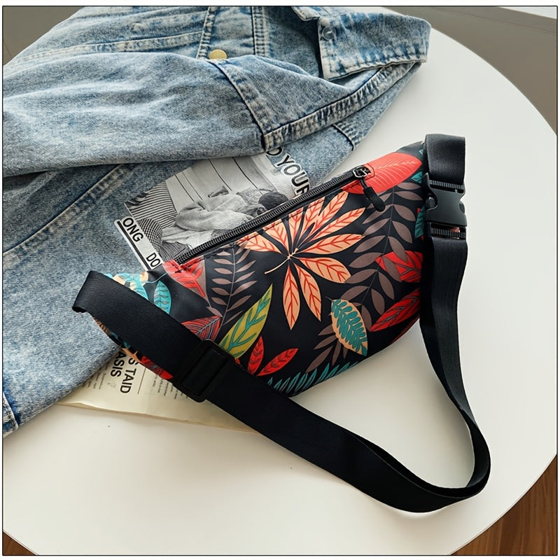 APEHIC Unisex Casual Oxford Fanny Pack, Woven Crossbody Shoulder Bag with Zipper Closure for Going Out - Hand Washable