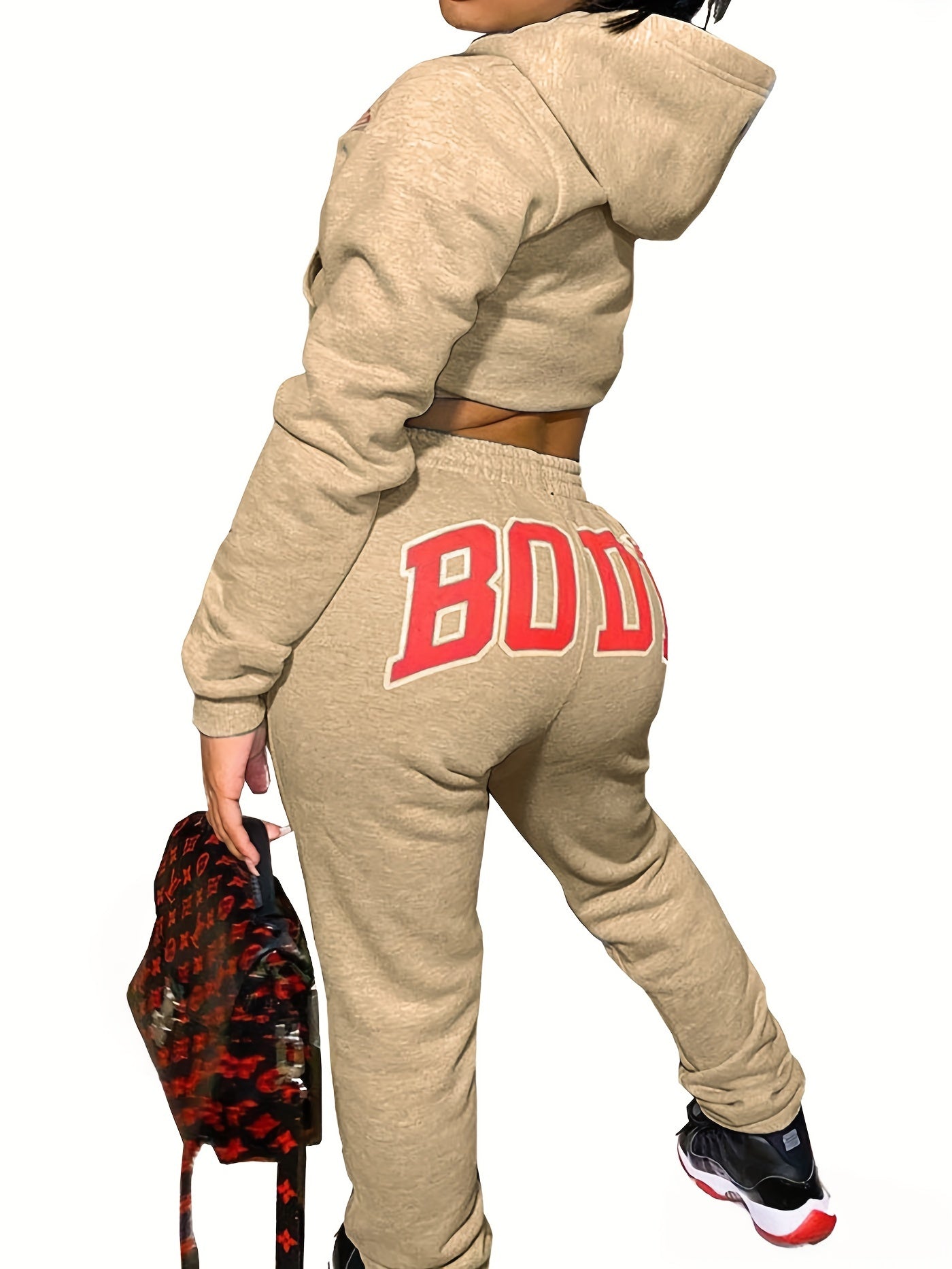 Women's Sport Suit: Solid Color Short Top + Sports Pants 652