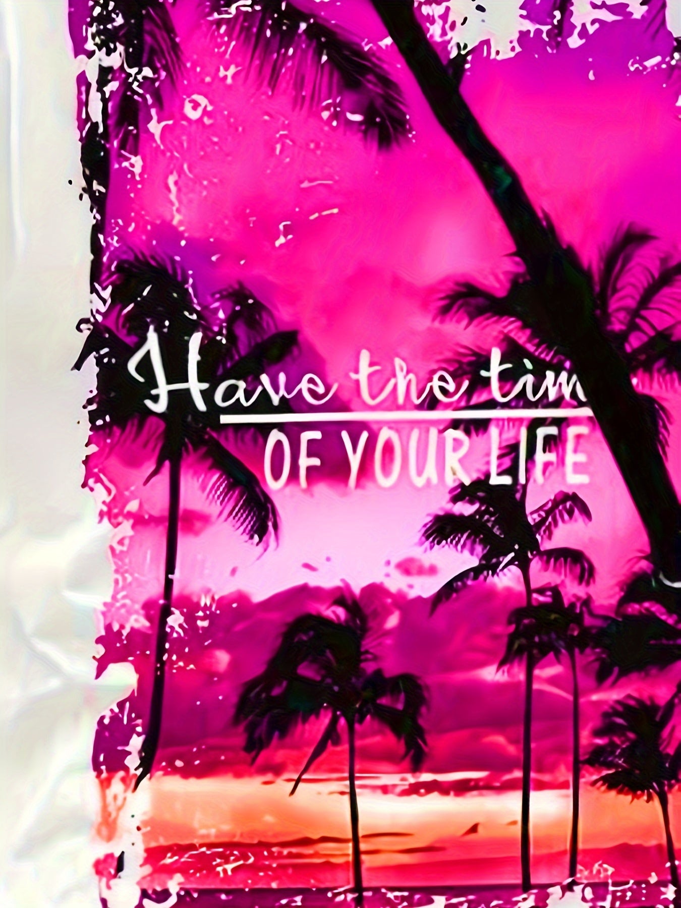 2pcs Comfortable Men's Casual Round Neck Short Sleeve Tee & Drawstring Shorts Set: Tropical Coconut Tree Print - Perfect for Summer, Beach Vacations & Home Wear