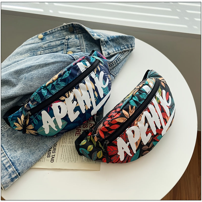 APEHIC Unisex Casual Oxford Fanny Pack, Woven Crossbody Shoulder Bag with Zipper Closure for Going Out - Hand Washable