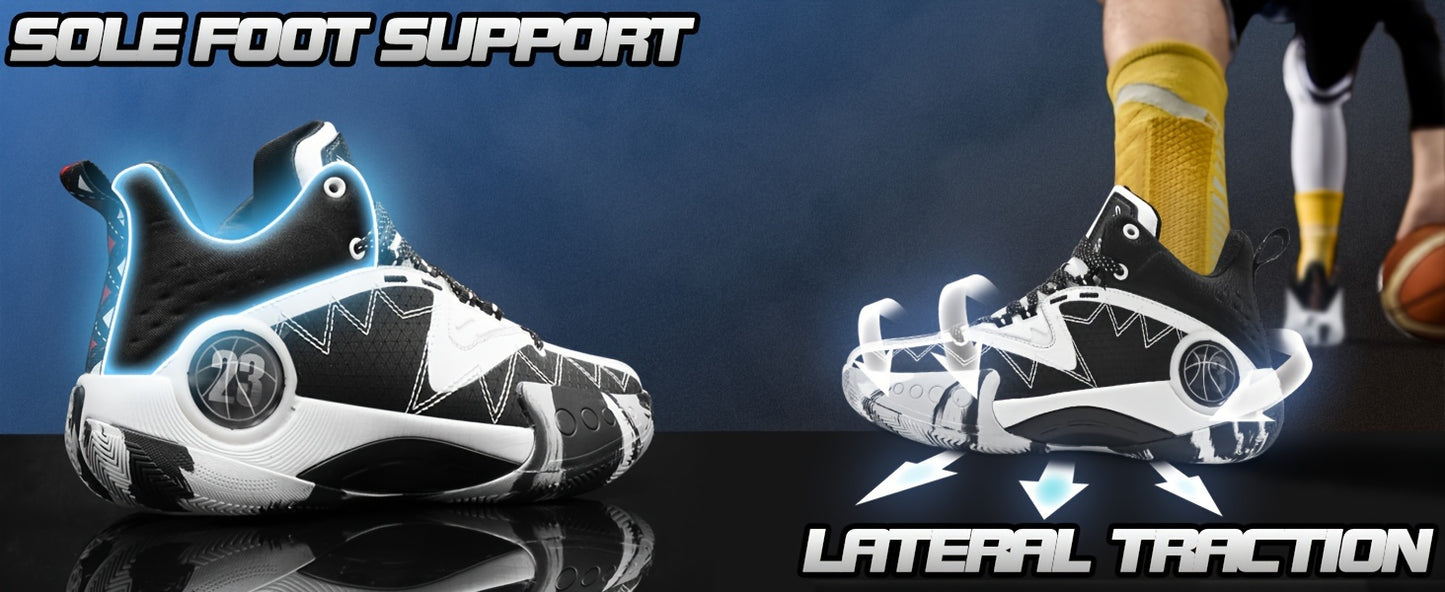 Men's Arch Support Basketball Shoes - Breathable, Non Slip, Fashion Sneakers for Running, Comfortable Sport Shoes