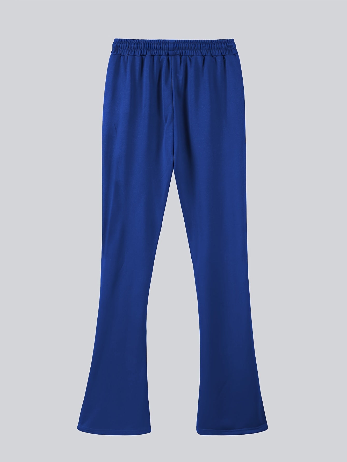 Men'S Casual Jogger Pants, Polyester 100% Knit Fabric, Slight Stretch, Regular Fit, Spring/Fall Season, 220g/m², Alphabet Pattern, Drawstring Detail, Regular Length - Trendy Hip Hop Rock Style