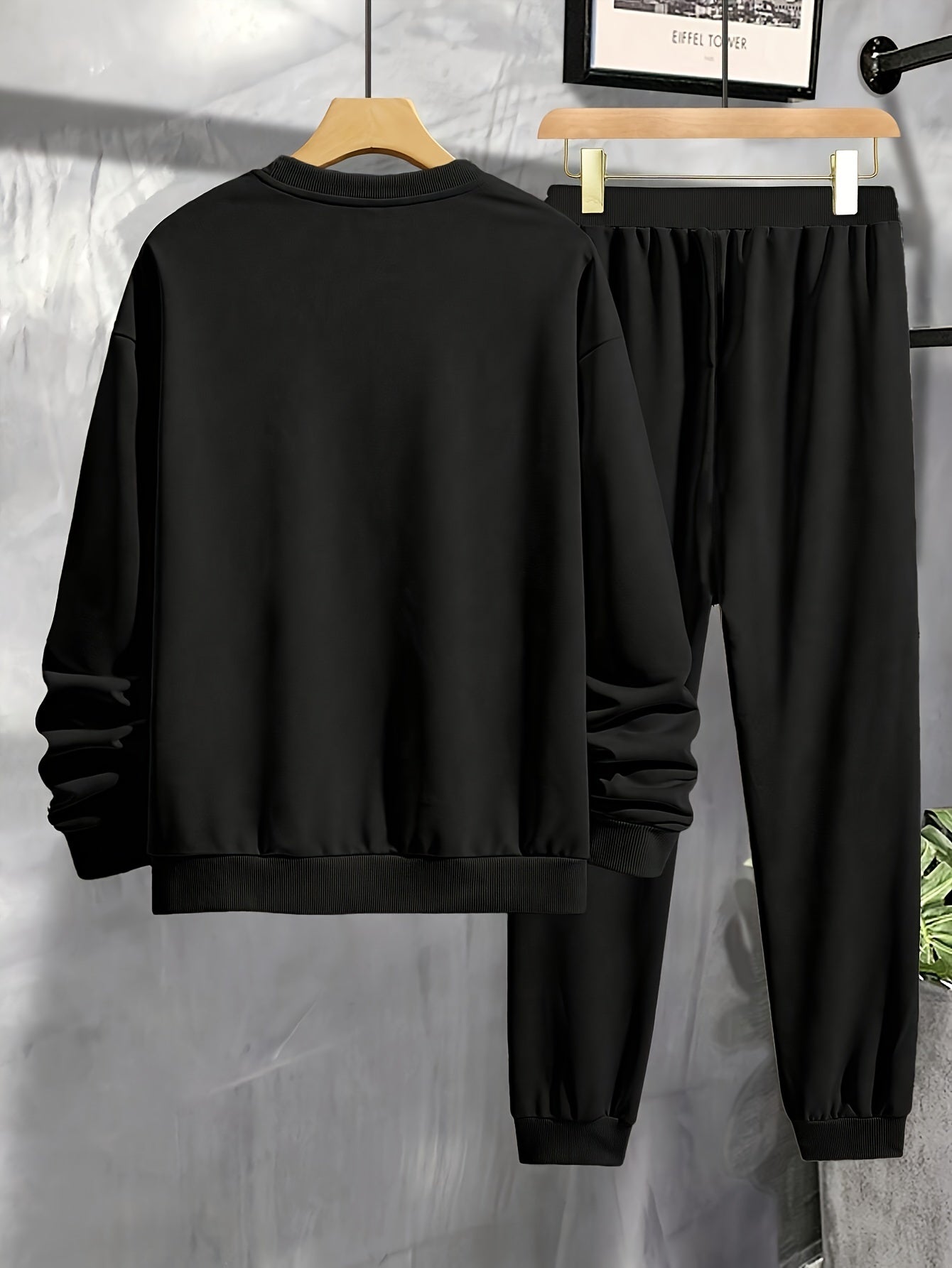 Print Men's Two-piece Set Trendy Clothing Printed Hoodie Two-piece Set Sweatshirt and Pants Sweatshirt and Jogging Pants Set