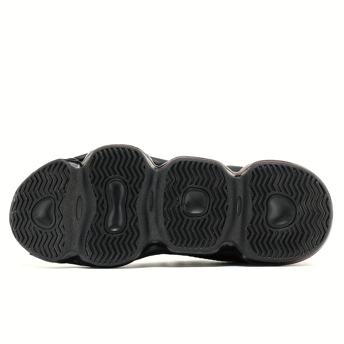 Men's Trendy Solid Colour Woven Knit Breathable Sneakers With Air Cushion, Comfy Non Slip Durable Shoes For Men's Outdoor Activities