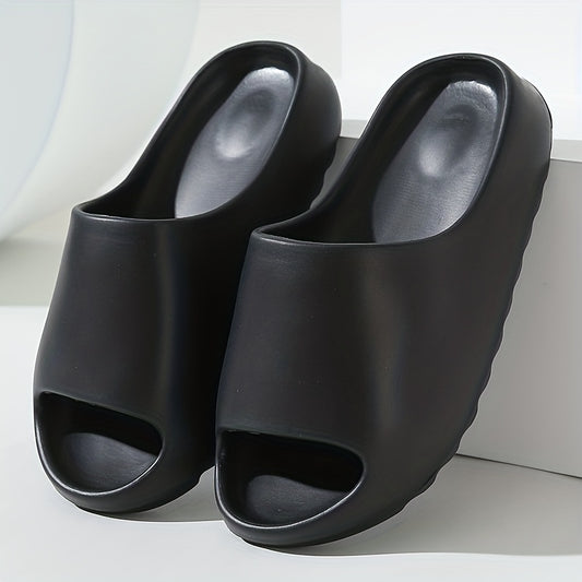 Men's EVA Cloud Slides, Casual Non Slip Slippers, Open Toe Shoes For Indoor Outdoor Beach Shower, Spring And Summer