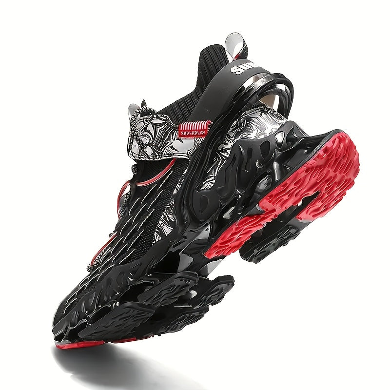 Men's Athletic Footwear - Breathable Mesh, Stylish Color Block Design with EVA Insole, Durable TPU Outsole for Running & Casual Activities - Spring/Autumn