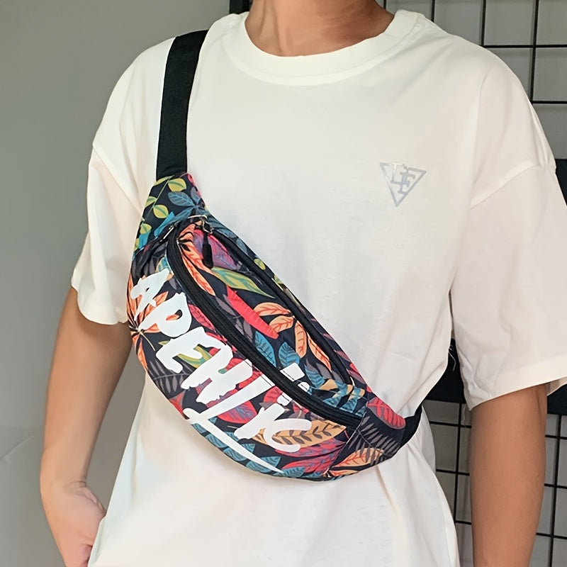 APEHIC Unisex Casual Oxford Fanny Pack, Woven Crossbody Shoulder Bag with Zipper Closure for Going Out - Hand Washable