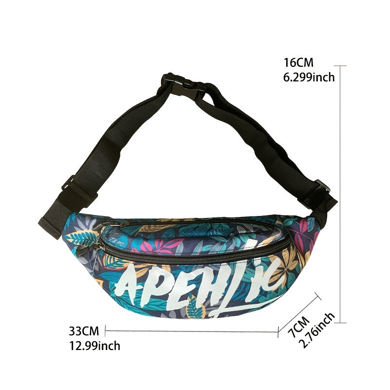 APEHIC Unisex Casual Oxford Fanny Pack, Woven Crossbody Shoulder Bag with Zipper Closure for Going Out - Hand Washable