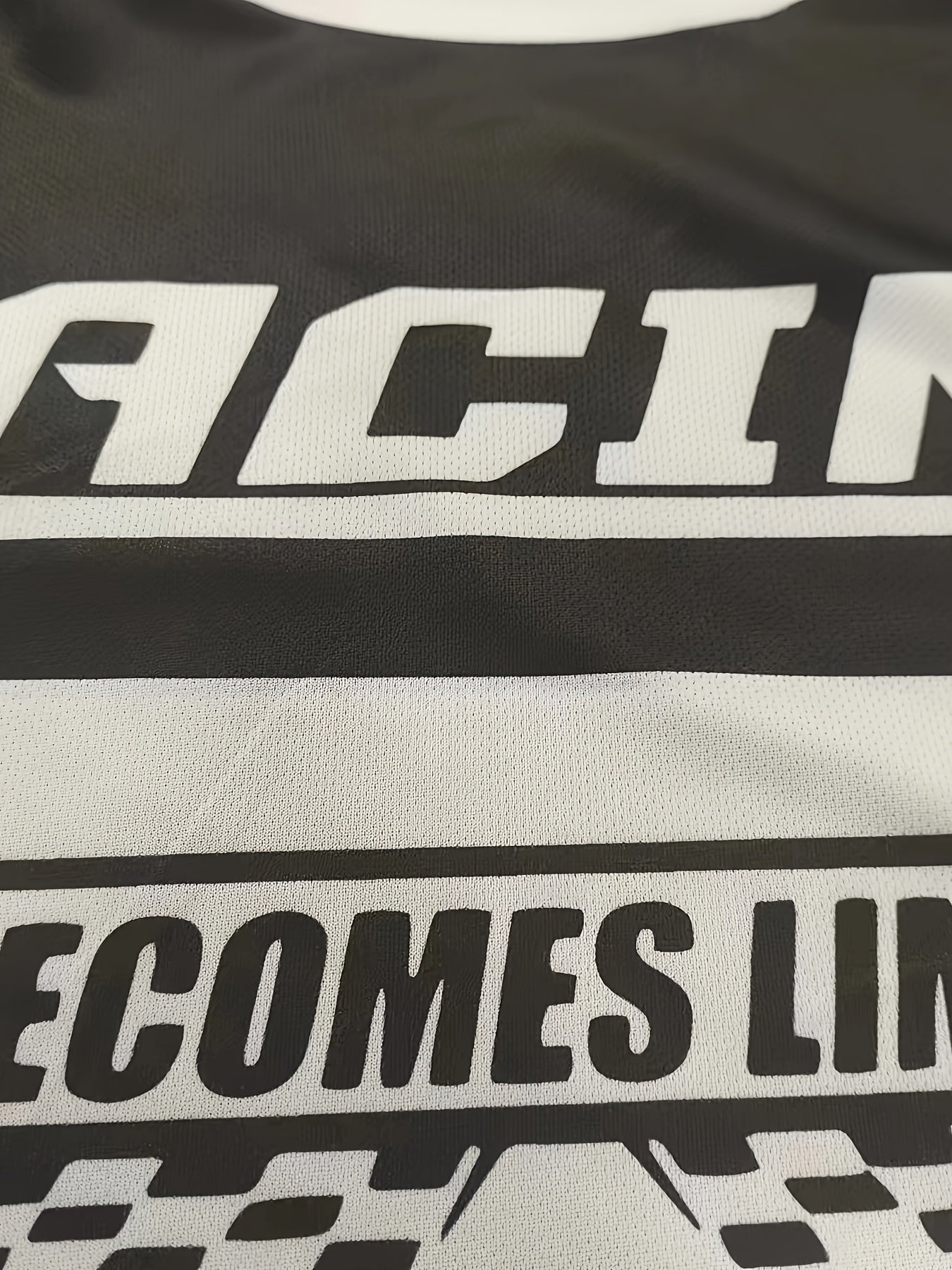 Iconic Racing Men's T-Shirt - Breathable, Sporty, and Ultra-Comfortable Round Neck Short Sleeve Tee with Unique Letter Print Design for Casual Summer Fashion