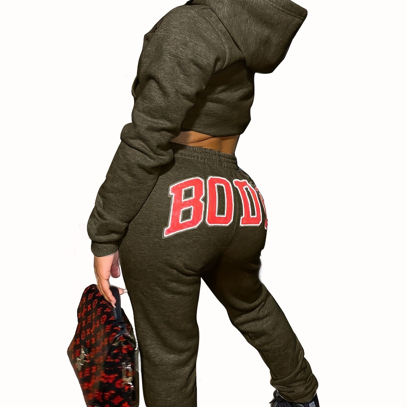 Women's Sport Suit: Solid Color Short Top + Sports Pants 652