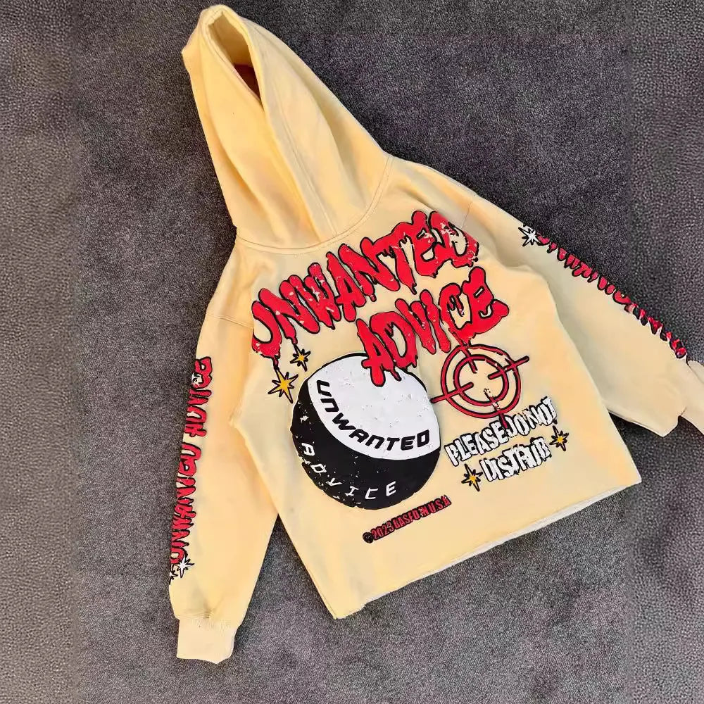 Sweatshirts 2 Piece Set Y2k Loose Casual Couple Wear Harajuku Letter Print Graphic Hoodie American Retro Goth Sports Suit
