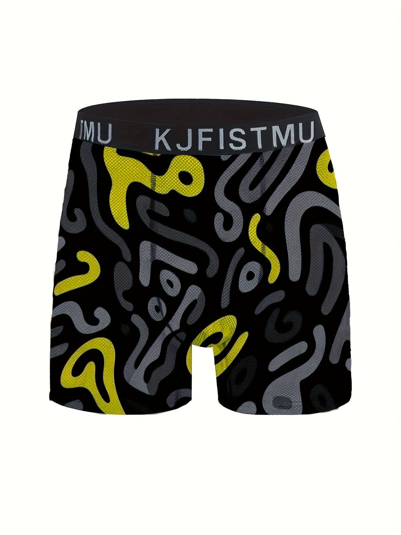 8 Packs Of Random Graffiti Printed Casual Sports Boxer Briefs, Breathable And Elastic, More Comfortable After Wearing!